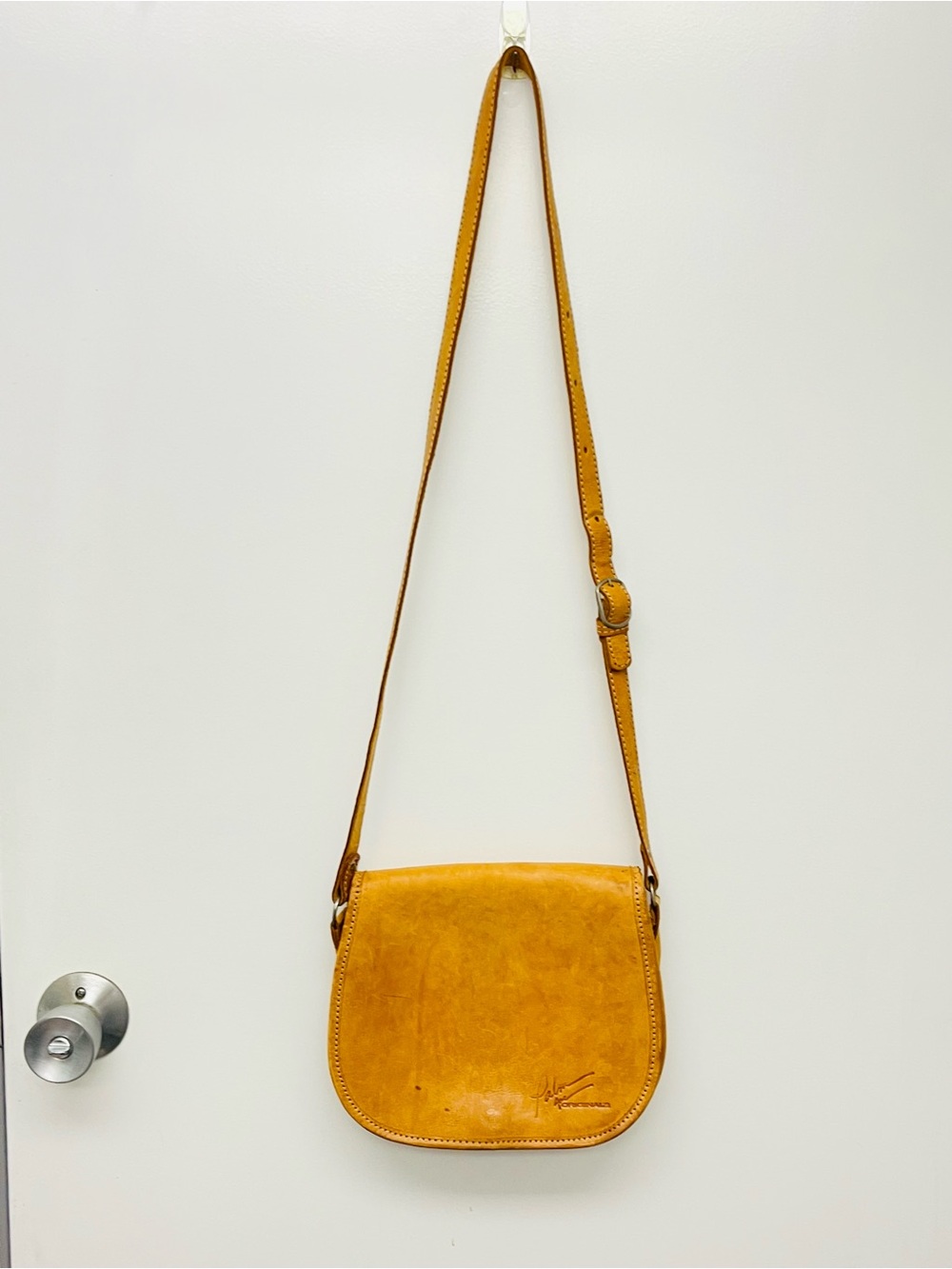 Palm Ave Originals Tan Leather Saddle Bag